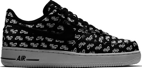 nike air force zwart logo mt 41|Nike Air Force 1 Low All Over Logo Black Men's .